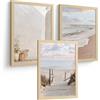 Nacnic Set Di 3 Stampe Decorative Spiaggia/Mare. Stampe Da Parete. Poster Da Parete Moderno. Arredamento Per Il Bagno. Stampe Decorative Da Parete Per Soggiorno. Dimensioni A4 Senza Cornice