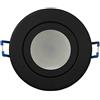 Vonhoff Faretto da incasso a LED, IP44, nero, rotondo, 5 W, bianco neutro, 230 Volt, faretto da incasso piatto, per bagno, esterno, come lampada da soffitto, faretto da incasso da 57 mm, foro da incasso