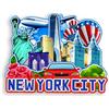 Quwsne Magnete da frigorifero New York City New York USA magnete da frigorifero souvenir da viaggio città regali turistici 3D classici punti di riferimento artigianali fatti a mano decorazione della