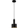TEKHOME Lampadario a Sospensione E27 in Metallo Nero, Design Minimal Moderno per Cucina, Sala da Pranzo e Camera da Letto, Altezza Regolabile, IP20 - A22-N (NERO, 1PZ)