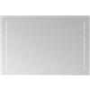 Generic Specchio da bagno a LED, 60 x 40 cm, vetro temperato, senza cornice | 120 LED/m, CRI Ra>80, interruttore in linea, montaggio a parete, vetro temperato da 4 mm, bagni e spogliatoi