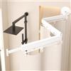 Aeovot Bastone Asta Tenda Doccia Angolare Regolabile con Tenda Doccia Antimuffa Pieghevole - Senza Foratura, Telescopica, Fissaggio a Ventosa, Impermeabile Shower Curtain(Apricot,129 cm/50.8 in)