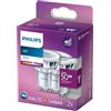 PHILIPS LED Classic, confezione da 2 [GU10 Spot] 4,6 W - 50 W equivalente, 220-240 V, bianco 3000 K (non dimmerabile)