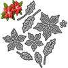 Zghhc Fustelle in Metallo, Fiori di Natale Stella di Natale Fustellati Modello di Stencil per Goffratura Fai-Te per Realizzazione di Cartoline Foto Decorative Scrapbooking