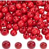 SUNNYCLUE 100 pz 16mm 20mm Perline di Legno Rosso Scuro Perline di Legno Rotonde Sfuse Naturali Verniciate A Spruzzo Vintage Distanziatori Larghi per La Creazione di Gioielli Fai Da Te Forniture Colla