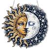 MOGTAA Sun and Moon - Kit da appendere per adulti e bambini, kit per pittura con diamanti 5D di forma speciale, kit per decorazioni da parete per la casa, idea regalo