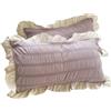 Generic 48 x 74 cm federe con volant, federe shabby chic, federe in cotone vintage, (viola)