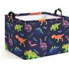 omedecal Cesto Portabiancheria Sporca Porta Giochi, 40x30x30cm - Dinosauro | Cesta Panni Biancheria Sporchi Giochi Bambini per Bagno Camera da Letto, Salvaspazio
