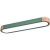 Generic Plafoniera rettangolare minimalista Lampada da soffitto moderna a LED in legno Montaggio ad incasso in metallo e acrilico vicino alle plafoniere(Green-95cm,Warm Light 3000K)