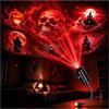 GINGER TECH Plug and Play HD Halloween Night Light Proiettore con 6 | Lampada proiettore per Halloween, con rotazione a 360°, alimentata tramite USB, per interni auto, patio, giardino, cortile