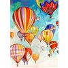 ART PRINT CAFE' Stampa su tela: Luigi Florio, Danza di mongolfiere, 80x60 | Quadro decorativo