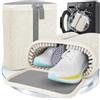YOANGYI 2-in-1 Sacchetto Lavare Scarpe in Lavatrice XL - Rete Sneaker Bianco Panna | Sacca Lavare Scarpe con Vano Suole e Moschettone Antigraffio, Rete Lavaggio Scarpe Silenziosa fino a Taglia EU 46