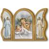 F.LLI BONELLA Fratelli Bonella | Trittico devozionale in legno con l'Angelo Custode f.to 6x9cm | Made in Italy