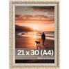 Victor cornice portafoto "Rubens" oro beige 21x30 cm | Profilo: 30 x 20 mm - stile barocco antico - vetro vero - decorazione per la casa