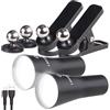 Lunartec da parete a batteria: Set di 2 3in1- Lampada da parete, lampada a morsetto e lampada tascabile, nero, 12 LED, max. 150 lm (illuminazione interna, per display, barbecue)