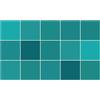 Ulticool - Adesivi Impermeabili per Piastrelle Autoadesive - Azzurro Verde Mare - 15 x 15 cm - 15 Pezzi - per Parete Bagno, Cucina