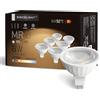 Sincelight,Lampadina a LED MR16 (GU5.3), 12 V, con attacco GU5.3, 6 Watt, 450 lumen, equivalente a 50 W, 2700 K, luce bianca calda, angolo di fascio di 38°, confezione da 6