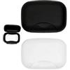 WUBAYI Portasapone impermeabile da viaggio, in plastica, a prova di perdite, vassoio portaoggetti per barre solide, organizer da bagno (nero + trasparente, confezione da 2)