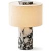 Generic Lampada da tavolo moderna in vero marmo, senza fili, con paralume in lino, 3 vie, dimmerabile, con USB-C, ricaricabile, per soggiorno e camera da letto