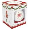 EASY LIFE Palla di Natale Sfera da Appendere in Ceramica Magie de Noel D7 cm 4 Varianti (1pz) Ballerina