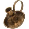 ULTECHNOVO Bugia Portacandela Retrò in Ferro, Base Stabile per Candele | Design Vintage Marrone, per Tavolo da Pranzo e Allestimenti Nuziali, Centrotavola Sobrio