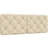 vidaXL Cuscino Testiera Crema 120 cm in Tessuto
