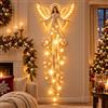 Generic Lampada da parete a cascata, a LED, a forma di stella, decorazione | Decorazione da parete a forma di angelo custode con stelle incandescenti, calda luce notturna celeste per camera da letto