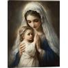 KFYMP Tela Madre Maria e Gesù Bambino - 40,6 x 61 cm Cattolica Religiosa Wall Art - Scena di preghiera della Sacra Famiglia per la casa o la chiesa