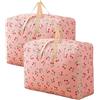 Naapesi 2 Pezzi Borsa Portaoggetti Grande, 60 x 50cm Borse Trasloco con Cerniera | Borse per Trasloco Impermeabili con Maniglia, per Traslochi, Viaggi, Campeggio, Giardino, Piumini, Vestiti, Deposito