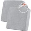 BXFUL Copriseduta Divano Elasticizzato in Ciniglia Fodera per Cuscino ad Alta Elasticità Cuscino per Divano Fodera per mobili Coprisedile per Divano Fodere per Cuscino (2PC Grande 1 Posto,Grigio Chiaro)
