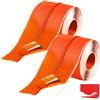 Umllpet 2 cerniere autoadesive impermeabili e antiruggine, per serre, progetti di costruzione, barriere alla polvere in plastica (213 cm x 7,6 cm) (arancione)