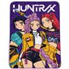 CARTOON KPop Demon Hunters Plaid HUNTRIX Coperta in Pile 100 x 140 cm Rumi Mira Zoey