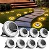 Uwithm Set di 8 lampade solari a terra, IP68, impermeabili, da giardino, illuminazione solare esterna, luce solare e luce