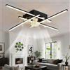 Dceinz Tipo A Stelo Ventilatore Da Soffitto Con Luce Dimmerabile E Silenzioso Con Funzione Di Memoria Rotazione Avanti E Indietro Sei Lampadario Con Ventilatore Da Soffitto,Nero-4