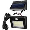 CLSSLVVBN Lampada da Giardino a Prova di umidità a Luce Solare Lampade Impermeabili Leggere Lanterna per Illuminazione da Cortile per Strada, 64LED, Cavo di prolunga da 7.5 m