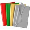 NEBURORA 100 fogli di carta velina natalizia rosso verde argento dorato carta velina per confezioni regalo per regali natalizi, borse artigianali e decorazioni per feste