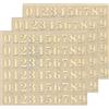 QUARKZMAN 3 Fogli Mini Adesivi Numerici 4,5mm/0,18 pollici Oro | Adesivo Numerico 3D in Lega Autoadesivo 0-9, per Artigianato Scrapbooking Biglietti d'Auguri Decorazioni