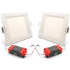 TOT ELECTRIC 2PZ Pannello LED 12W Faretto Quadrato Incasso 17x17 cm Luce BIANCA 6500K | Faretto da Incasso, Plafoniera LED, 17x17 cm, 12 Watt, Luce Soffitto