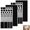 Jhaqto 4 Fogli Adesivo Bloccante LED Foglio Gradazione LED Adesivi Copertura Oscuramento, Pellicola Anti Luce 100%, Tagliati per Dispositivi Elettronici, Luce Per Router
