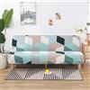 AHYBE Copridivano Senza Braccioli Fodera Per Futon Elasticizzato Copridivano 3/2/4 Posti Senza Braccioli Elasticità Jacquard Antiscivolo 190-225cm Copridivano Clic Clac Pieghevole Regolabile(E,155-185cm)