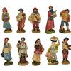 Aurora Store Set 10 Pastori in Resina 10 cm Presepe Statuine in Personaggi Assortiti dipinte a Mano Personaggi Mestieri Contadini Figure Diverse