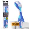 Gifts for Readers & Writers Thinking Gifts Flexilight LED 2 in 1 - Blocchi Blu | 2 batterie incluse, luce da lettura a clip, segnalibro 2 in 1, piccola, leggera e luce soffusa