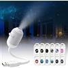 Generic HD Smart Dynamic 5D Olografico Luci Notturne Proiettore | Proiettore star HD Plug and Play, luci LED galassia, 360° rotante alimentato USB per decorare la stanza