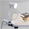 GOEDCH Lampada a morsetto GOEDCH 15,5 × 12 × 7,5 cm: lampada da lettura per letto, lampada a morsetto a intensità variabile con 29 LED e collo di cigno, 10 livelli di attenuazione, 3 temperature di colore