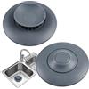 Cryptisg 2 Pezzi Tappo Lavandino Silicone, 10,8 x 2cm | Tappo di Scarico in Silicone Universale, Robusto e Durevole Tappi Lavandini Bagno, per Lavandino, lavabo, Doccia