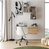 DEGHI Scrivania sospesa 120-160x50 cm top 38 mm argilla e cassetto rovere gold - Nasus