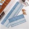 Morbuy Tappeto Cucina Antiscivolo Lavabile, Passatoia Cucina Disegno Tropical in Diatomite, Lungo Tappetino Antiscivolo per Salotto, Bagno, Corridoio, Lavanderia, Doccia (Blu oceano,60x200cm)