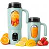 MeYuxg Frullatore portatile da 550 ml, piccolo frullatore con manico, per frullati, ricaricabile tramite USB, per ufficio, campeggio, palestra e viaggi, verde