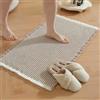 YSTELLAA Tappeto Bagno In Microfibra, 40x60cm, Marrone Chiaro | Tappeto Doccia Antiscivolo Assorbente Lavabile, Adatto per Vasca e Doccia