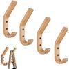 Hazrcvr Ganci Appendiabiti Legno 4 Pezzi Appendi Accappatoio Bagno Legno Attaccapanni Legno da Muro Attaccapanni da Muro Legno Parete Ganci da Parete in Legno Appendiabiti per Cappelli